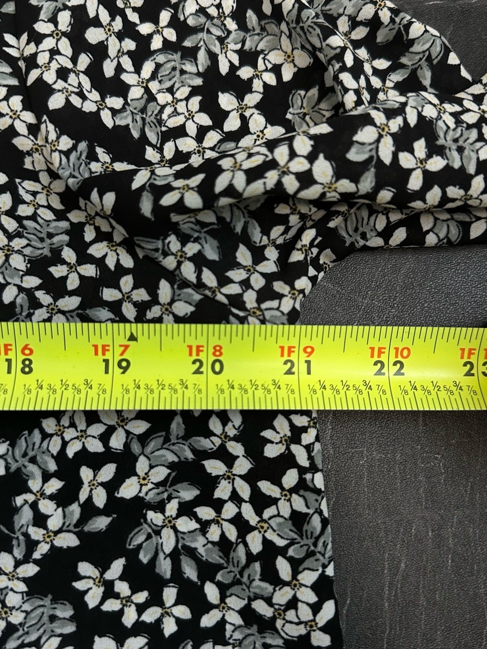 Who What Wear Black and White Floral Bell-Sleeve Blouse - Picture 8 of 8